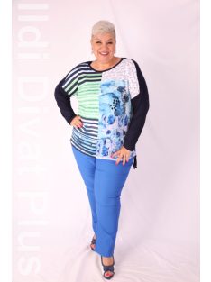 Livello Kék-Mintás Kerek Nyakú Tunika