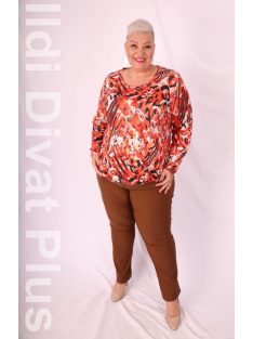 Livello Narancs-Fekete Mintás Felső