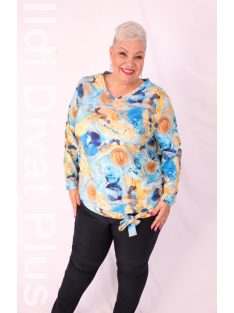 Livello Mustár-Kék Mintás Alján Kötős Felső