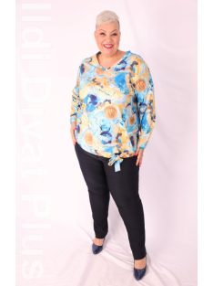 Livello Mustár-Kék Mintás Alján Kötős Felső