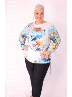 Livello Mustár-Kék Mintás Felső