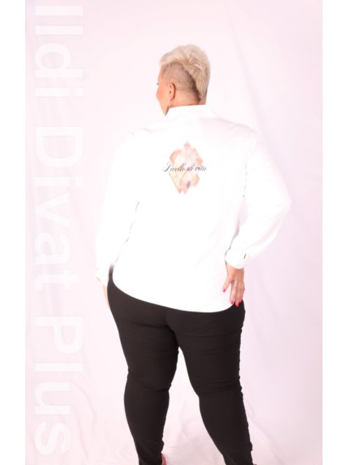 Livello Fehér Rombusz Mintás Ing