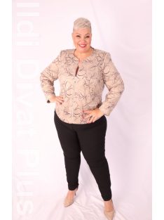 Livello Mogyoró-Fekete Mintás Blézer