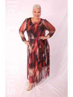 Livello Bordó-Narancs Mintás Necc Ruha