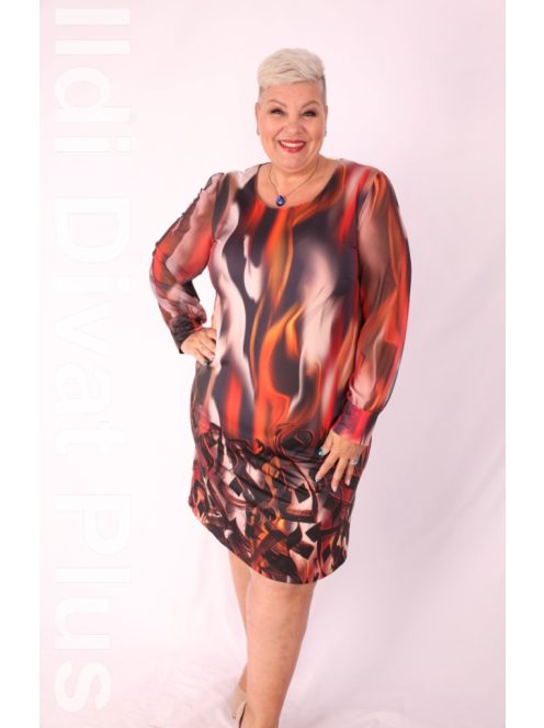 Livello Bordó Mintás Nesses Ruha