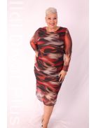 Livello Bordó-Fekete Mintás Necc Ruha