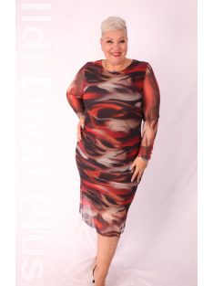 Livello Bordó-Fekete Mintás Necc Ruha