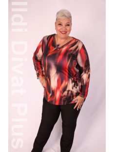 Livello Bordó-Narancs Mintás Felső