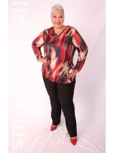 Livello Bordó-Narancs Mintás Felső