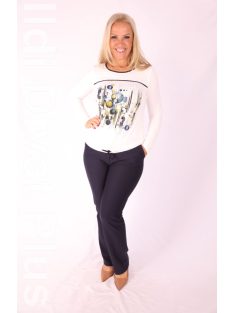 Livello Fehér-Kék Mintás Felső