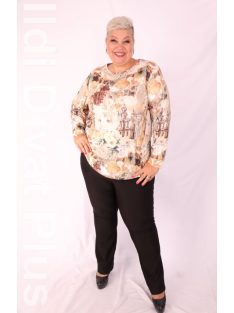 Livello Krém-Barna Mintás Felső