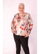 Livello Drapp-Bordó Mintás Felső