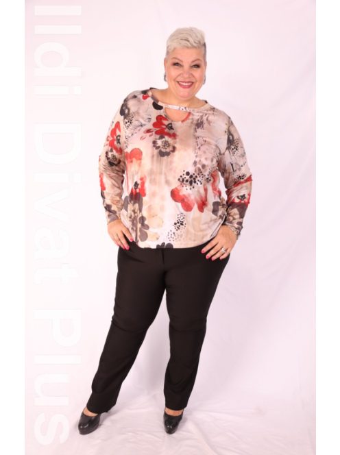 Livello Drapp-Bordó Mintás Felső