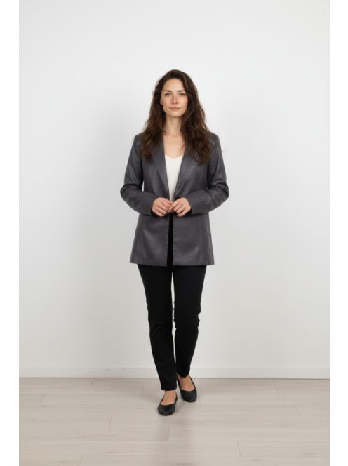 Livello Sötétkék Gombos  Textilbőr Blézer