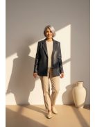 Livello Sötétkék Gombos  Textilbőr Blézer