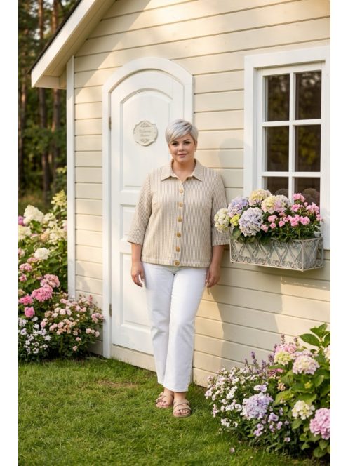 Livello Drapp-Ekrü Csíkos Ing