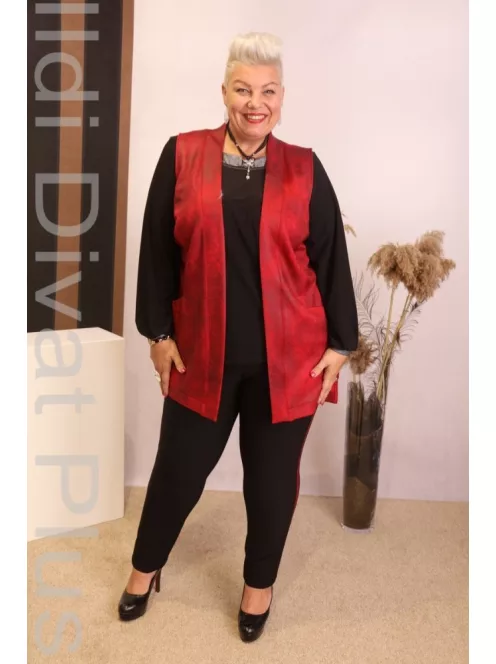 Livello Bordó Műbőr Mellény-52