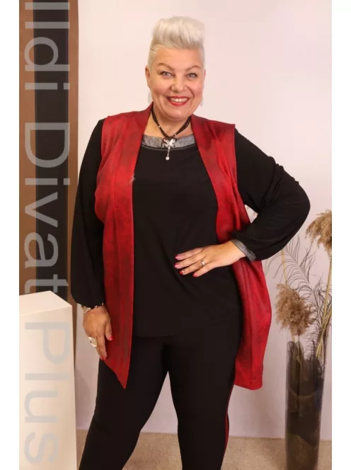 Livello Bordó Műbőr Mellény-52