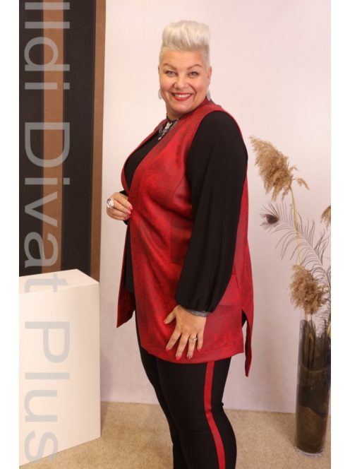 Livello Bordó Műbőr Mellény