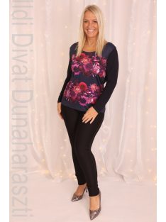 Livello Kék-Lila Virágmintás Felső