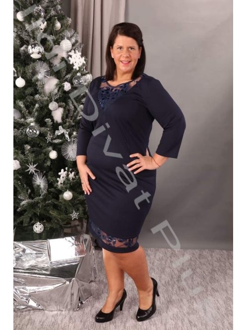 Livello Kék Csipke Betétes Ruha