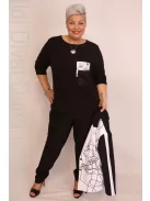 Livello Fekete-Fehér Feminin Felső