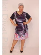 Livello Remis Pink-Kék Csíkos Ruha