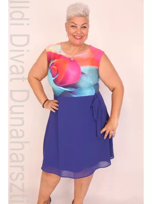 Livello Rózsamintás-Királykék Ruha