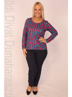 Livello Petrol-Fuxia Mintás Felső