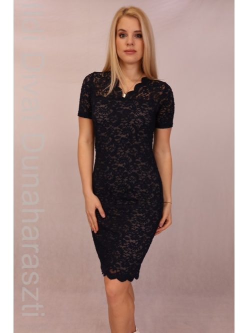 Mandala V nyakú csipke ruha-L