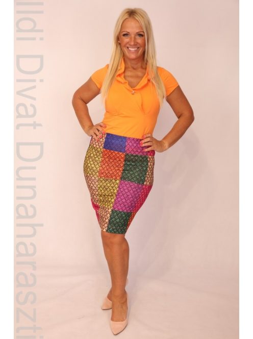 Mystic Day Színes Mintás Gumis Derekú Szoknya