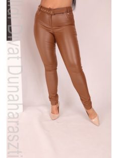 Mystic Day Barna Zsebes Műbőr Nadrág