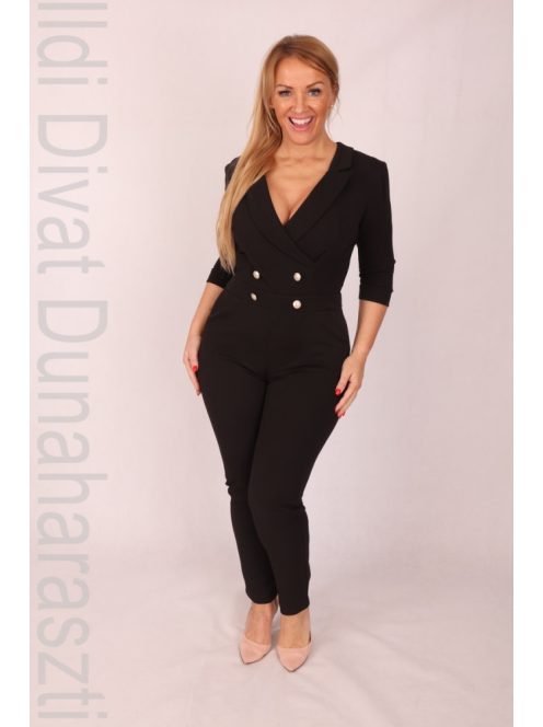 Mystic Day Fekete Milánó Overál-XS