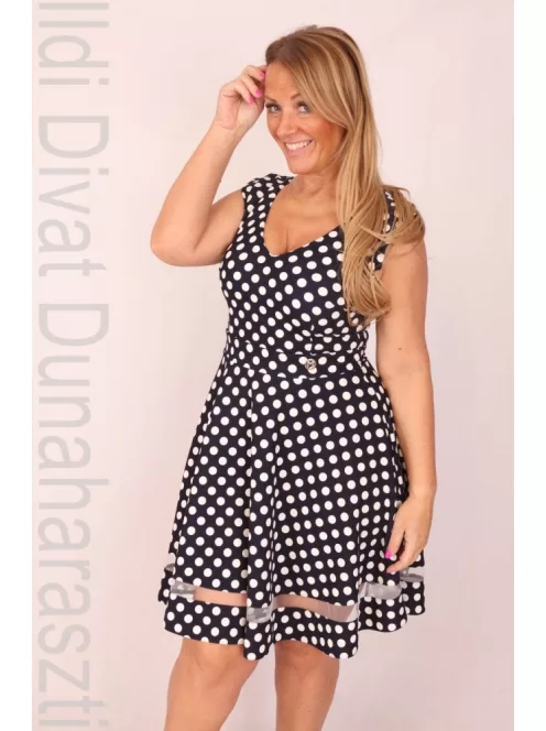 Mystic Day Sötétkék-Fehér Pöttyös Vénusz Ruha