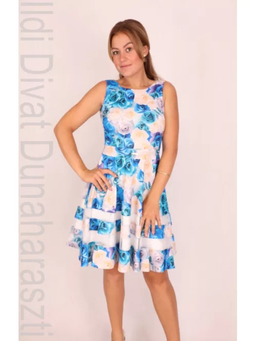 Mystic Day Kék-Lila Rózsás Neccbetétes Baba Ruha