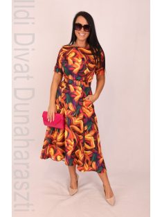 Mystic Day Mustár Hullámmintás Sylvia Ruha