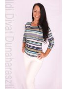 Mystic Day Olíva Csíkos Lana Felső-XXL