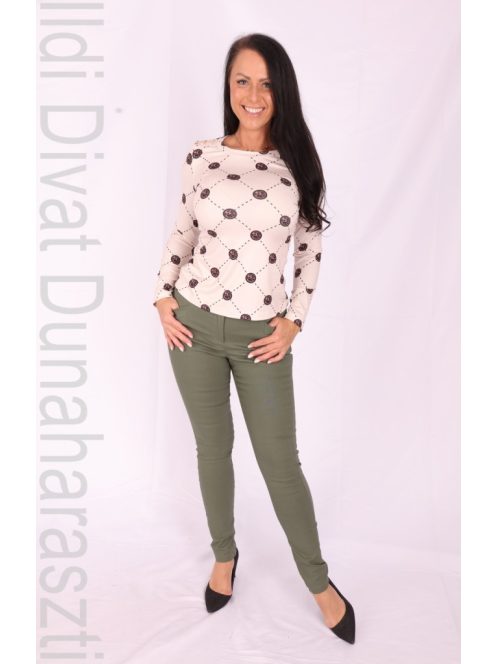 Mystic Day Beige Mintás Lilien Felső