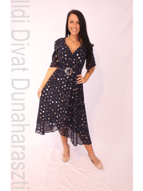 Mystic Day Sötétkék Pöttyös Luana Ruha