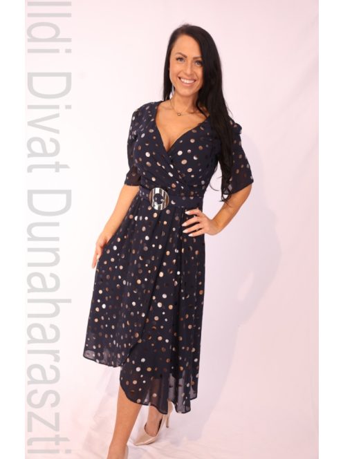 Mystic Day Sötétkék Pöttyös Luana Ruha