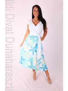 Mystic Day Türkiz Virágmintás Athéna Ruha