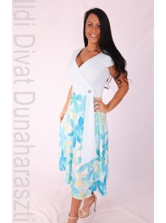 Mystic Day Türkiz Virágmintás Athéna Ruha