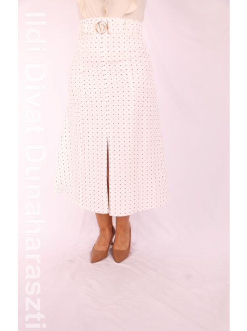 Mystic Day Beige Pöttyös Öves Gerda Szoknya