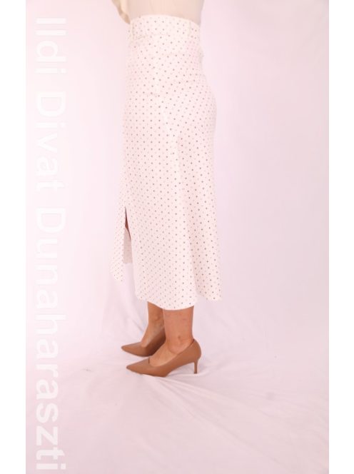 Mystic Day Beige Pöttyös Öves Gerda Szoknya