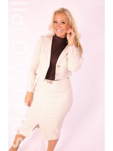 Mystic Day Barna-Krém Kockás Fabiola Blézer
