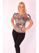 Mystic Day Khaki-Barna Mintás Tűzvirág Felső