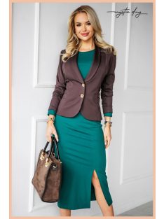 Mystic Day Csokibarna Sálgalléros Blézer