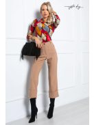 Mystic Day Bordó-Mustár Őszi Mintás Lilla Felső