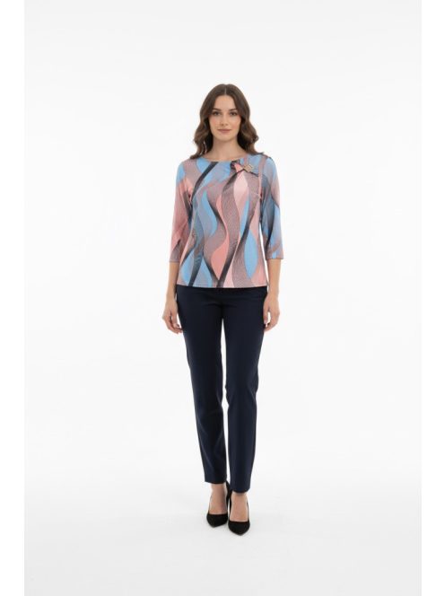 Mystic Day Kék-Púder Mintás Heidi Felső