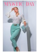 Mystic Day Ekrü Raglán Buggyos Ujjú Felső-L